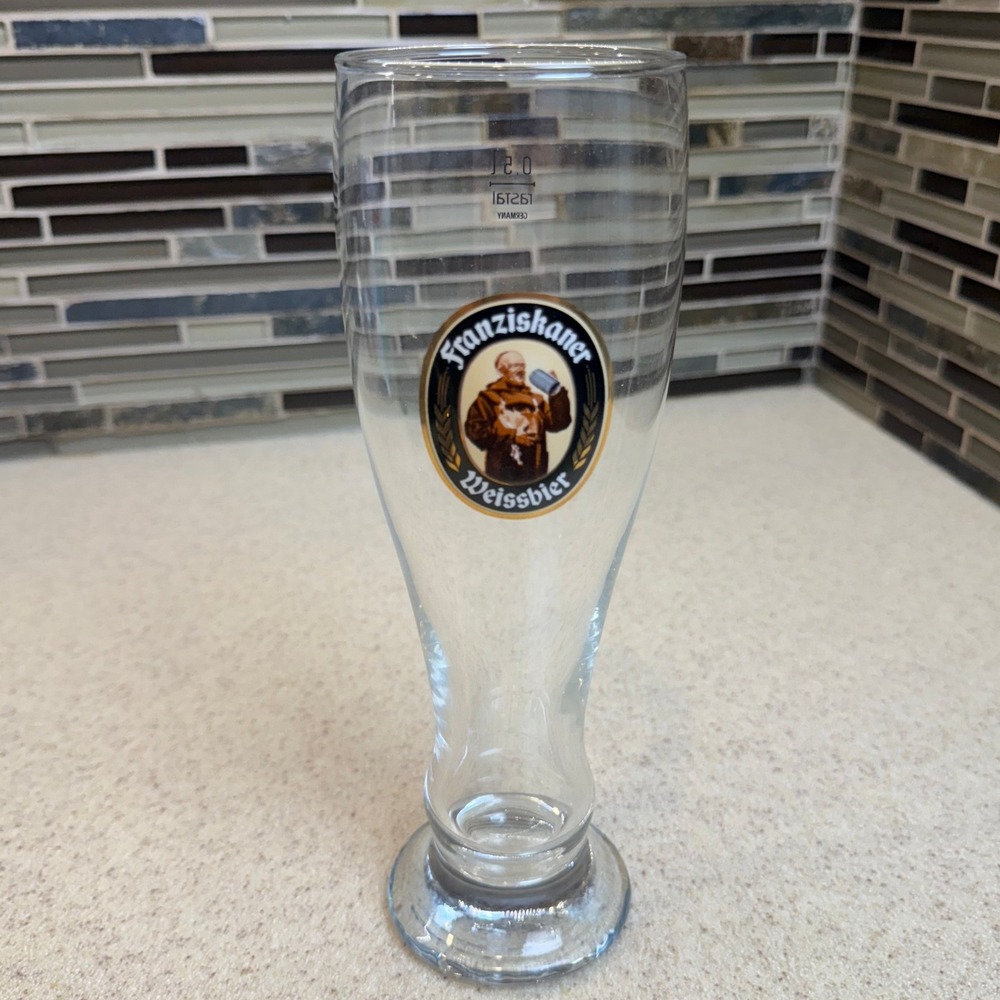 Franziskaner Weissbier Beer Glass‎ 0.5L Rastal Germany Monk Logo Weizen 9.5"